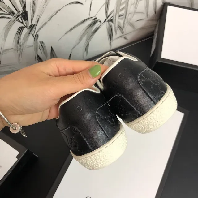 Gucci Ace Black Monogram Web Stripe Lifestyle Sneakers 3