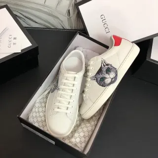 Gucci Ace Cat Print Off-White Lifestyle Sneakers
