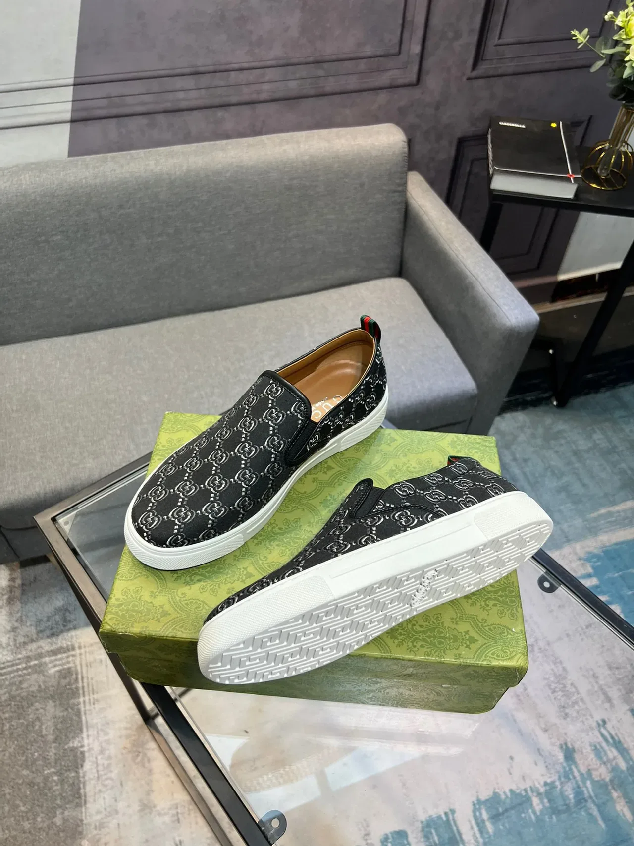 حذاء رياضي Gucci Ace GG Monogram Slip-On Lifestyle 8