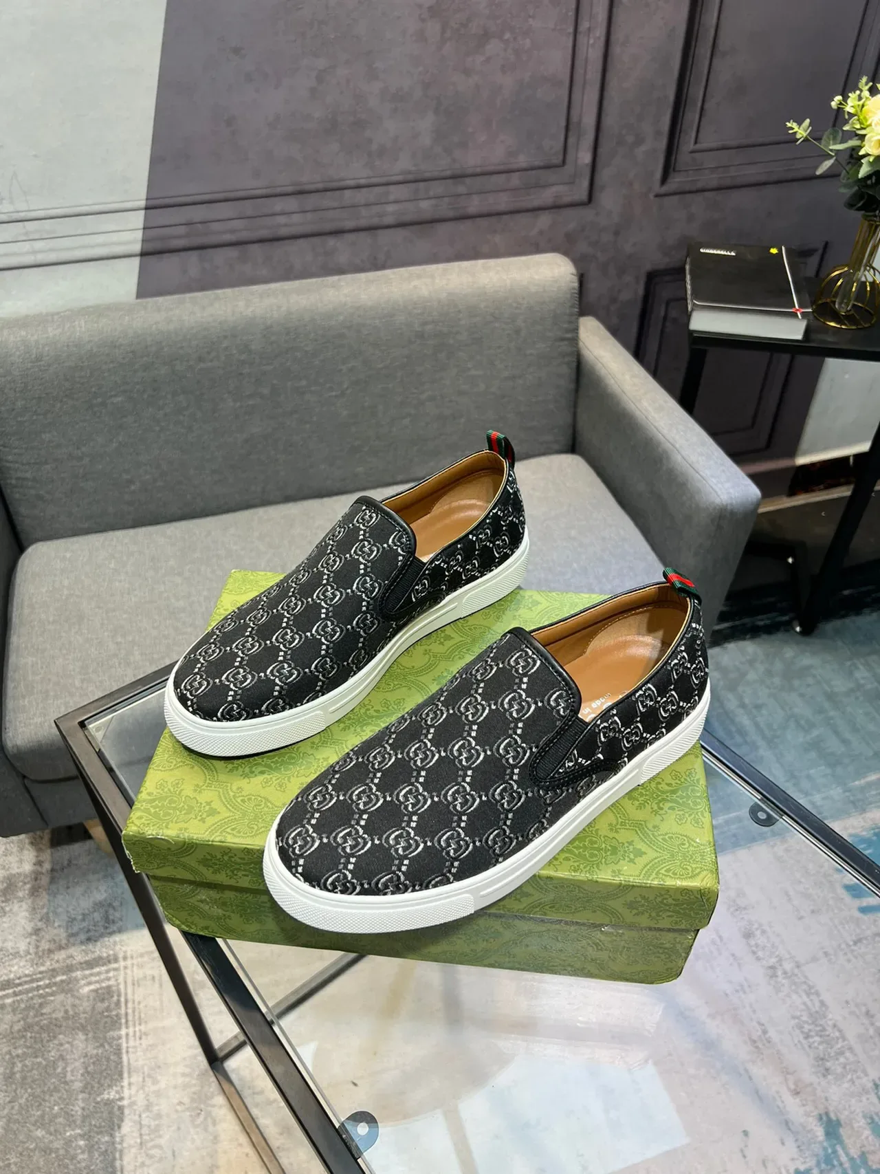 حذاء رياضي Gucci Ace GG Monogram Slip-On Lifestyle 9