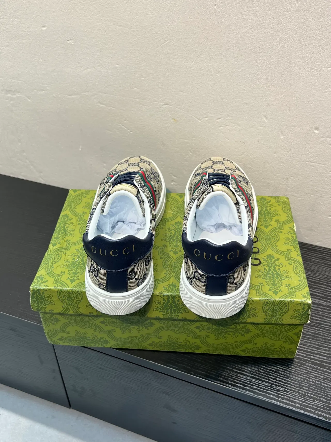 Gucci Ace GG Monogram Web Stripe Slip-On Lifestyle Sneakers 6