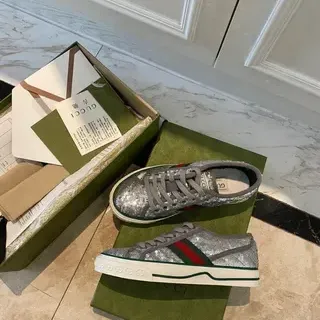Gucci Ace Glitter Web Stripe Lifestyle Sneakers