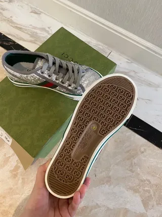 Gucci Ace Glitter Web Stripe Lifestyle Sneakers 5
