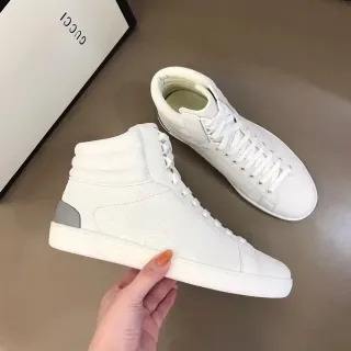 Gucci Ace High White Perforated Leather Lifestyle Sneakers