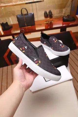 Gucci Ace Mickey Mouse GG Monogram Slip-On Loafers 7