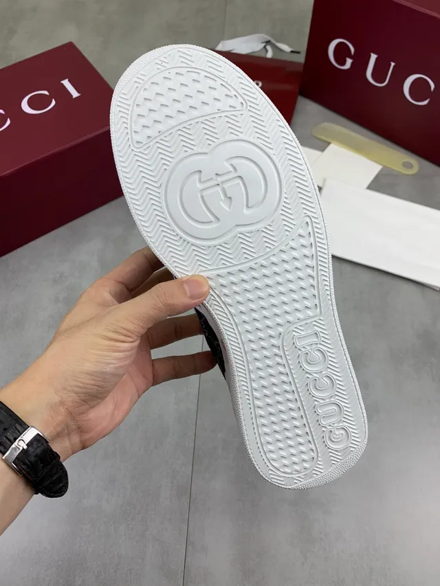 Gucci Ace Navy GG Monogram Slip-On Loafers 3
