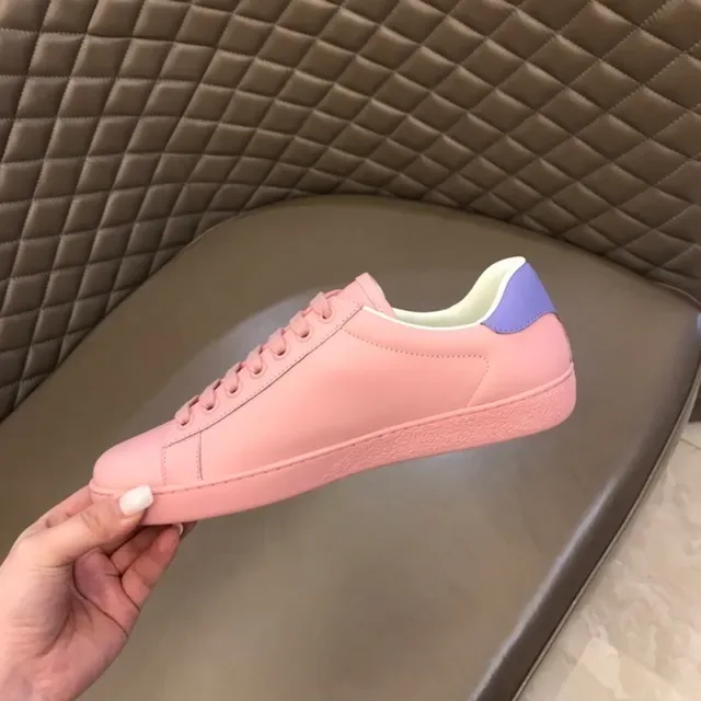 Gucci Ace Pink and Lavender Perforated Logo Lifestyle Sneakers 3
