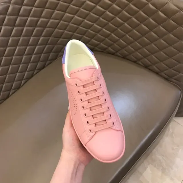 Gucci Ace Pink and Lavender Perforated Logo Lifestyle Sneakers 7