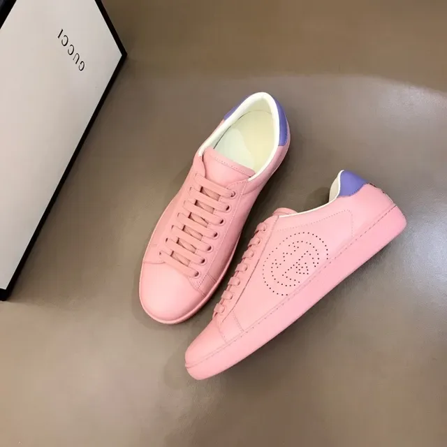 Gucci Ace Pink and Lavender Perforated Logo Lifestyle Sneakers 8