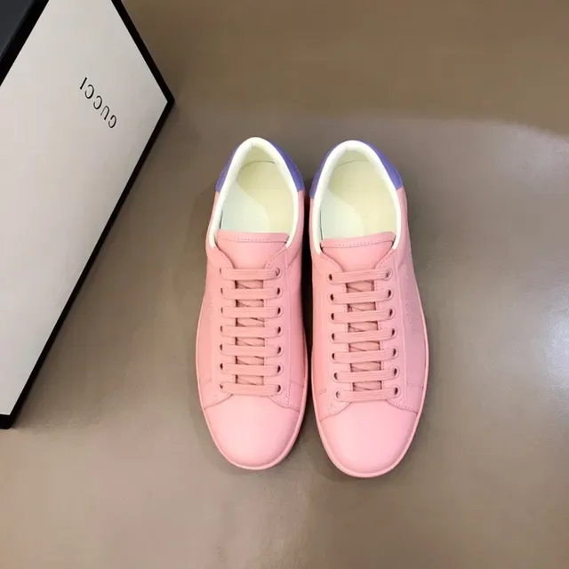 Gucci Ace Pink and Lavender Perforated Logo Lifestyle Sneakers 9