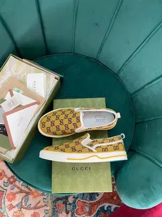 Gucci Ace Slip-On Red GG Monogram Lifestyle Sneakers 4