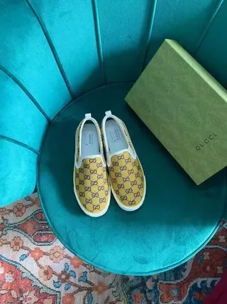 Gucci Ace Slip-On Red GG Monogram Lifestyle Sneakers 6