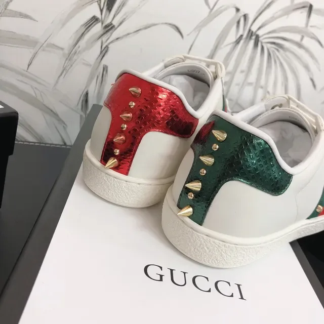 Gucci Ace Spike Pearl White Lifestyle Sneakers 4