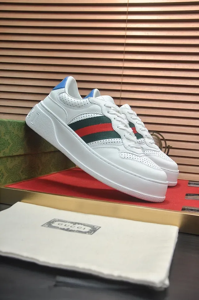 Gucci Ace Branco Verde Vermelho Web Plataforma Lifestyle Sneakers 3