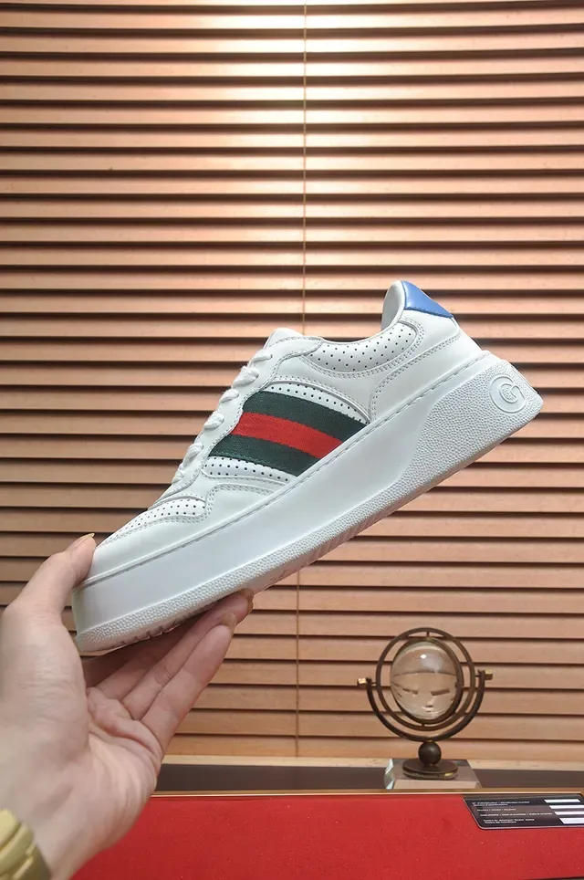 Gucci Ace Branco Verde Vermelho Web Plataforma Lifestyle Sneakers 5