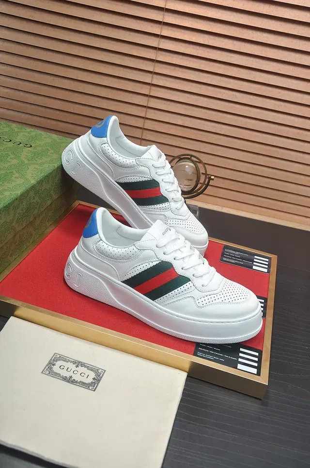 Gucci Ace Branco Verde Vermelho Web Plataforma Lifestyle Sneakers 6