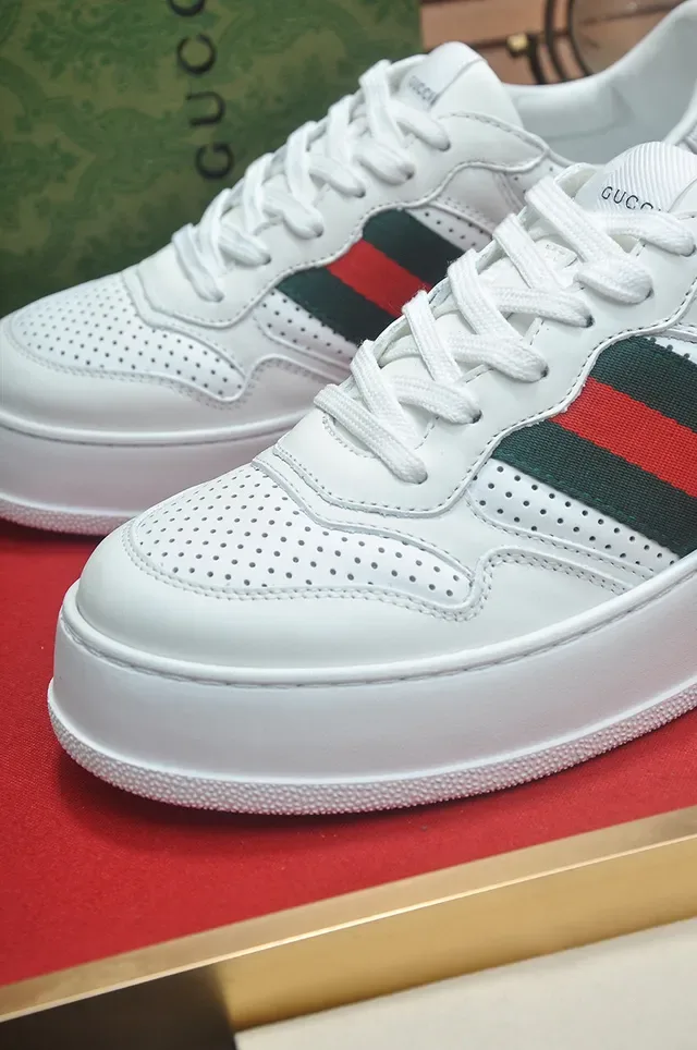 Gucci Ace Branco Verde Vermelho Web Plataforma Lifestyle Sneakers 8
