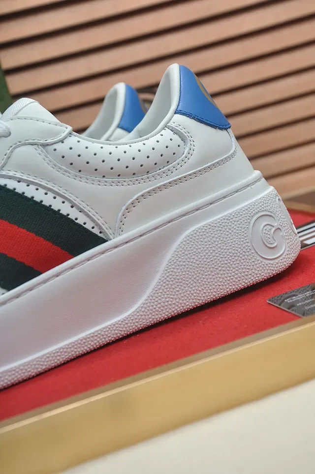 Gucci Ace Branco Verde Vermelho Web Plataforma Lifestyle Sneakers 9