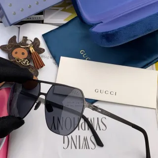 Gucci Aviator-Inspired Metal Frame Gradient Lens Sunglasses