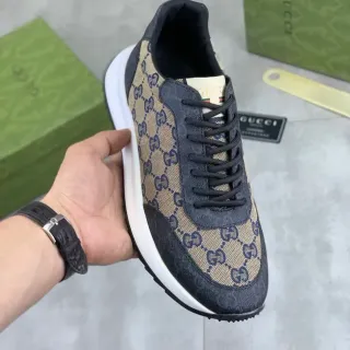 غوتشي بيج أسود GG مونوغرام كانفاس تغطيات نسيجية حذاء أسلوب حياة