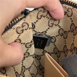 Gucci Beige Brown GG Monogram Canvas Leather Trim Tote Bag 2