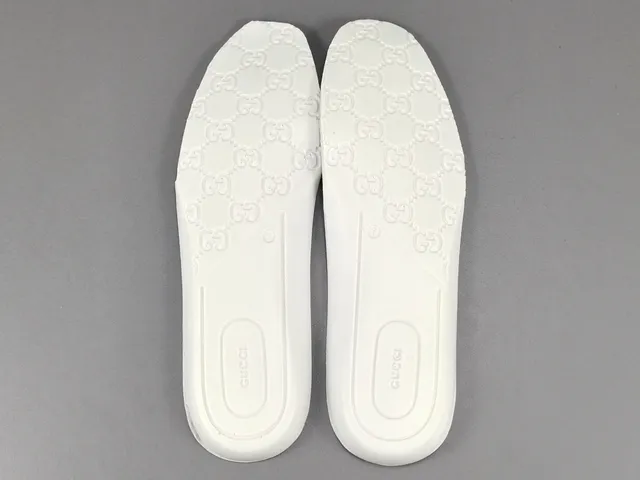 Gucci Beige Orange Leather Upper Flat Rubber Sole Lifestyle Sneakers 9