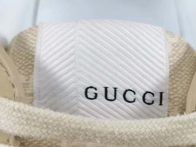Gucci Beige Pink Chunky Platform Sole GG Monogram Textile Lifestyle Sneakers 4