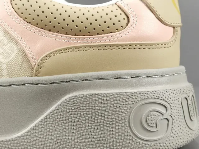 Gucci Beige Pink Chunky Platform Sole GG Monogram Textile Lifestyle Sneakers 6