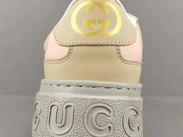 Gucci Beige Pink Chunky Platform Sole GG Monogram Textile Lifestyle Sneakers 7