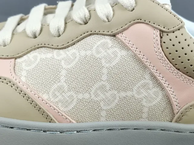 Gucci Beige Pink Chunky Platform Sole GG Monogram Textile Lifestyle Sneakers 8