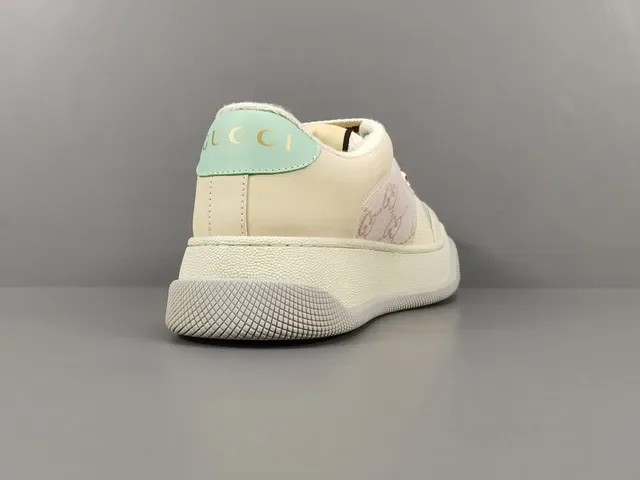 Gucci Beige Pink GG Monogram Canvas Color-Blocked Upper Lifestyle Sneakers 14