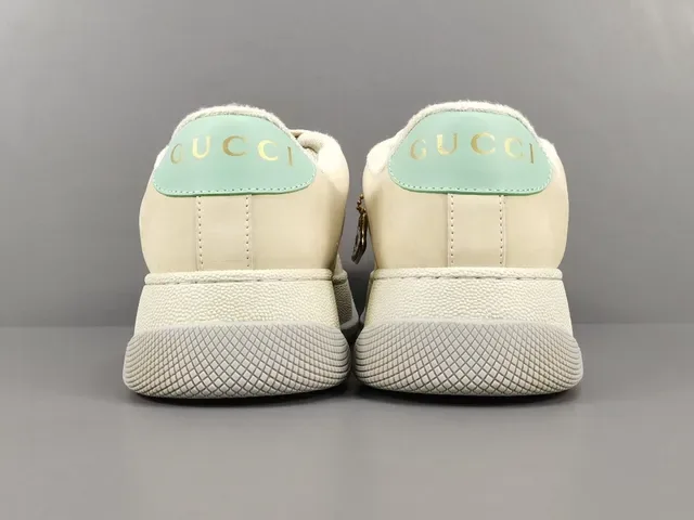 Gucci Beige Pink GG Monogram Canvas Color-Blocked Upper Lifestyle Sneakers 17
