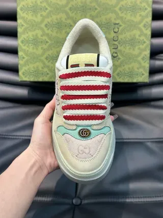 Gucci Beige Pink Platform Sole GG Monogram Canvas Lifestyle Sneakers 3