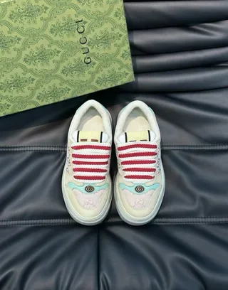 Gucci Beige Pink Platform Sole GG Monogram Canvas Lifestyle Sneakers 4