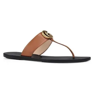 Gucci Sandale thong Noir Marron Interlocking G Buckle Sandales casual 2