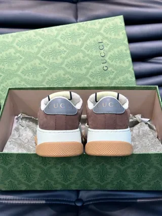 Gucci Brown White GG Monogram Canvas Interlocking G Logo Lifestyle Sneakers 4