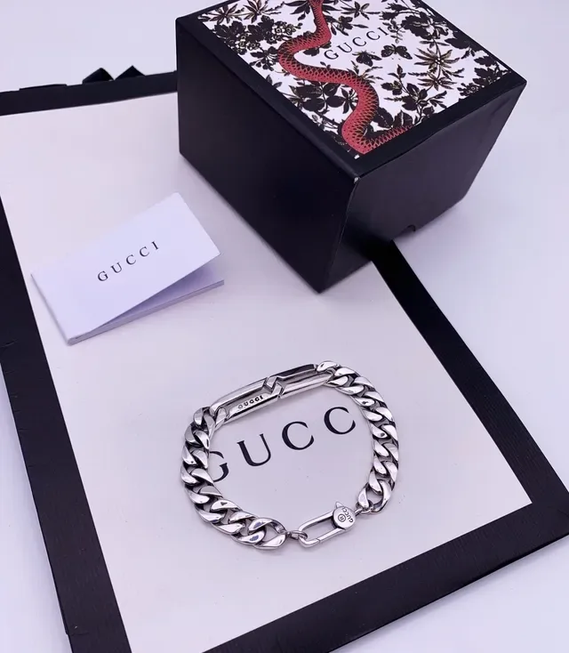 Gucci Chunky Curb Chain Silver Bracelet 3