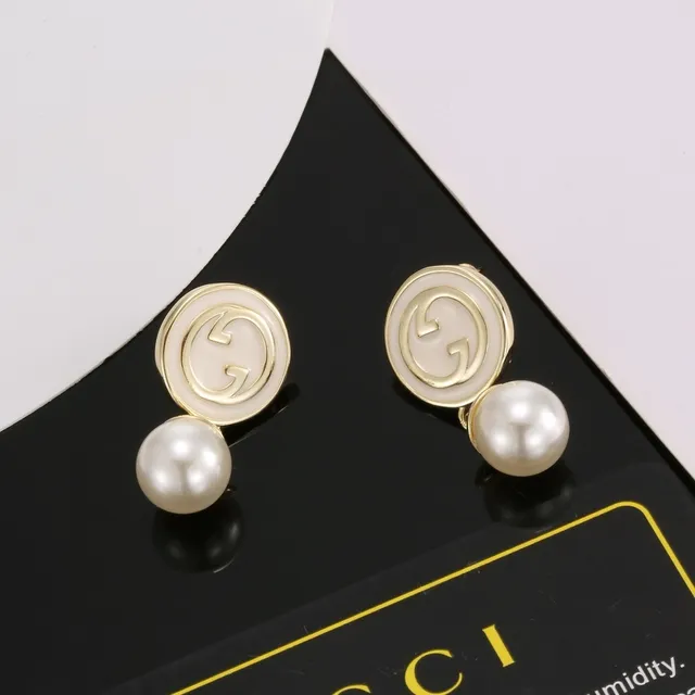 Gucci Double G Pearl Drop Earrings 7