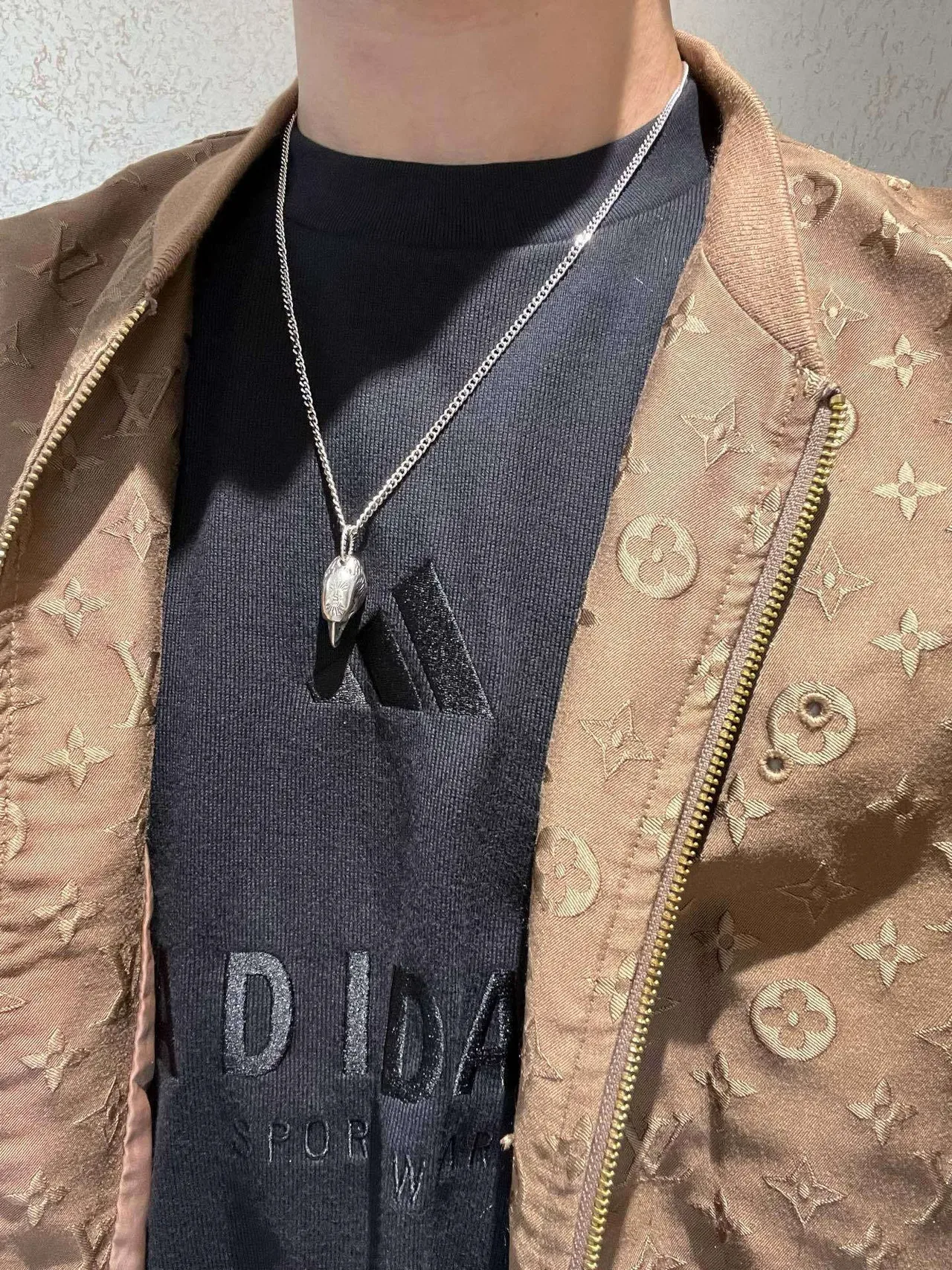 Gucci Eagle Head Pendant Silver Curb Chain Necklace 2