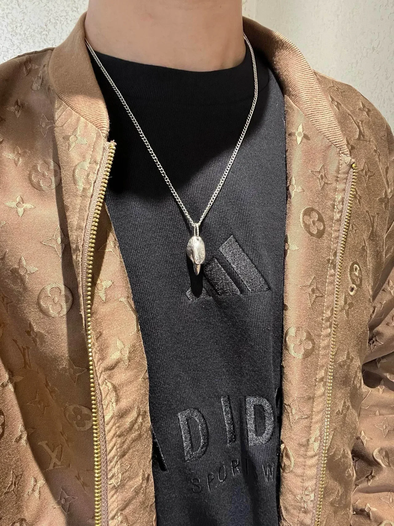 Gucci Eagle Head Pendant Silver Curb Chain Necklace 5