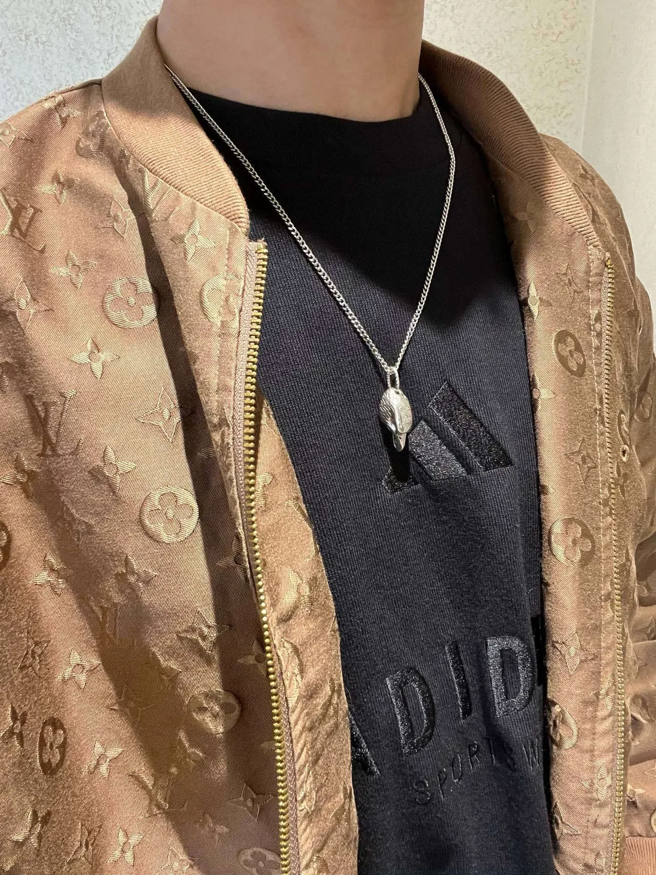 Gucci Eagle Head Pendant Silver Curb Chain Necklace 8