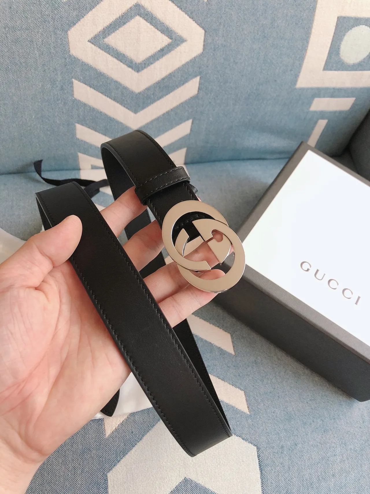 Gucci GG Marmont Black Leather Belt 3