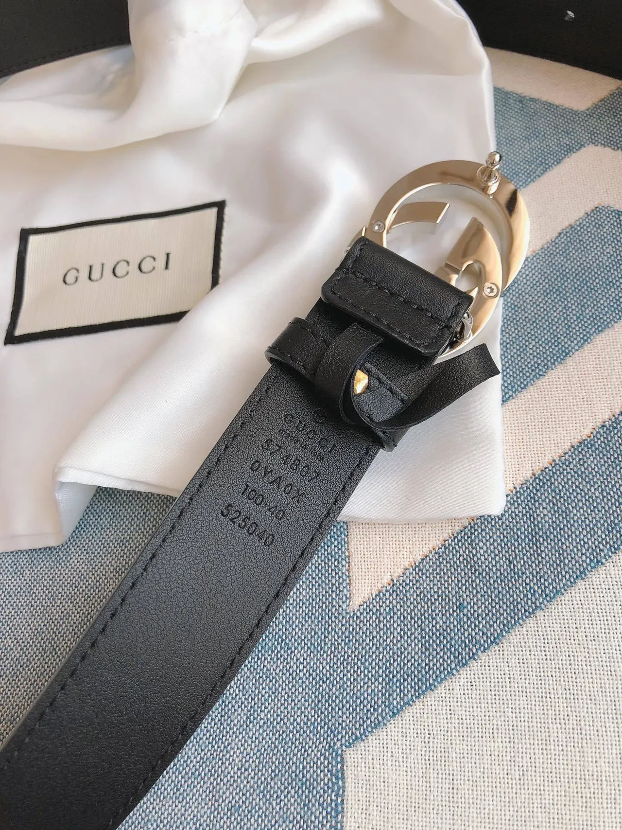 Gucci GG Marmont Black Leather Belt 4