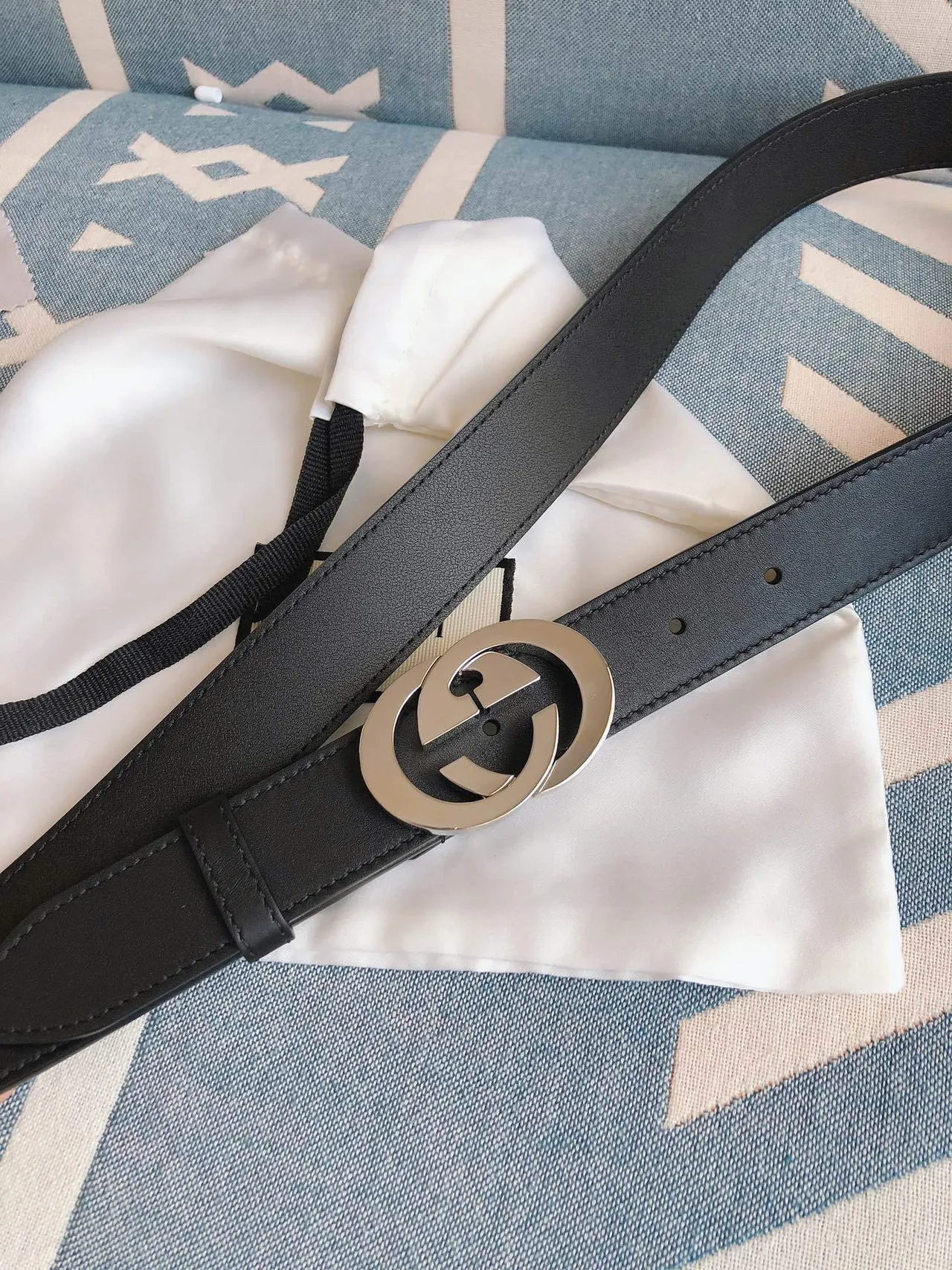 Gucci GG Marmont Black Leather Belt 6