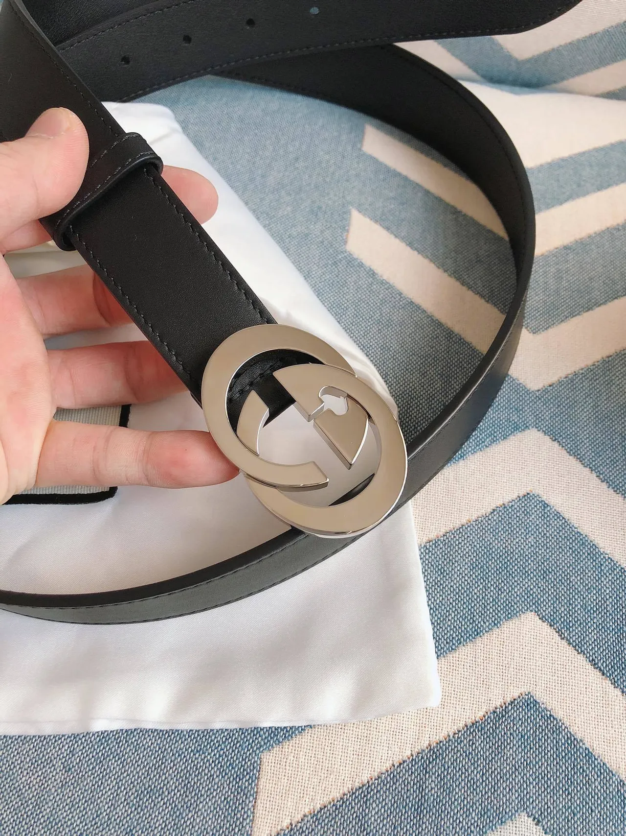 Gucci GG Marmont Black Leather Belt 8