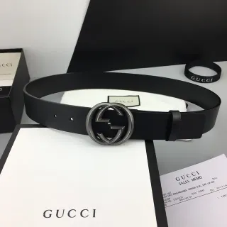 Gucci GG Marmont Black Leather Belt