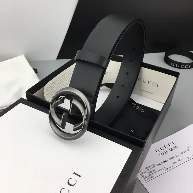 Gucci GG Marmont Black Leather Belt 4