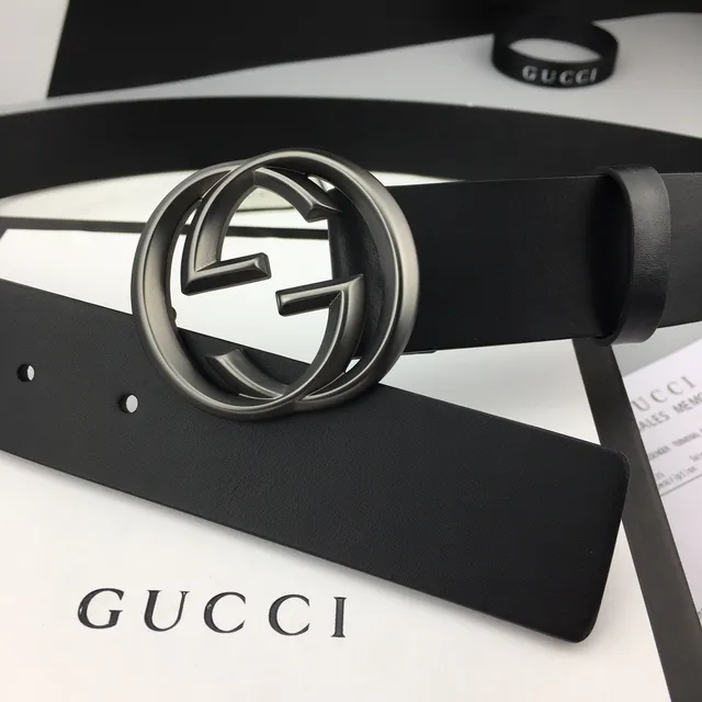 Gucci GG Marmont Black Leather Belt 5