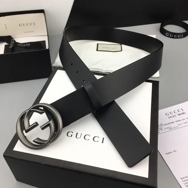 Gucci GG Marmont Black Leather Belt 6