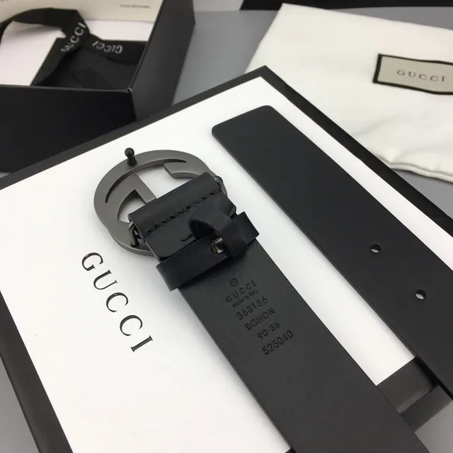 Gucci GG Marmont Black Leather Belt 8